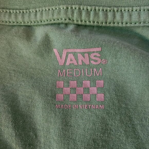 VANS Ramp Tested Ls Crop Long Sleeve Green Cropped T-Shirt Size Medium - Picture 9 of 11